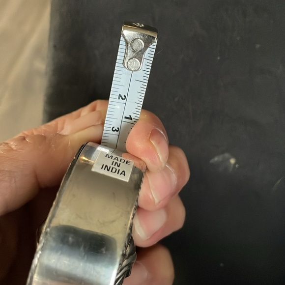 Vintage seamstress measure tape rose design silvertone - Picture 5 of 6